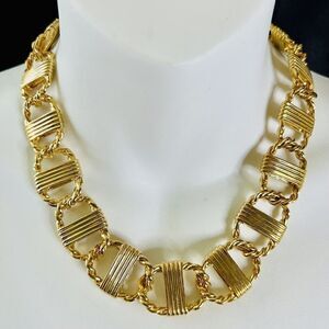 Vintage CIRO Bold Gold Plate Chunky Luxury Choker Necklace Wide Heavy 145gr 1343